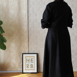 リネン　セレモニードレス　ブラック 7枚目の画像