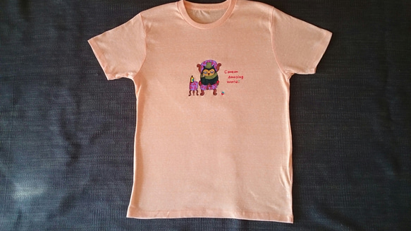 手描きTシャツ「ミミズクダンディー」 1枚目の画像
