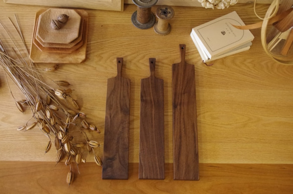 細長いカッティングボード #03（ブラックウォルナット） まな板