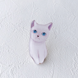 藍眼睛小貓胸針 第4張的照片