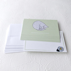 メッセージカード封筒セット （眠り猫） 4枚目の画像