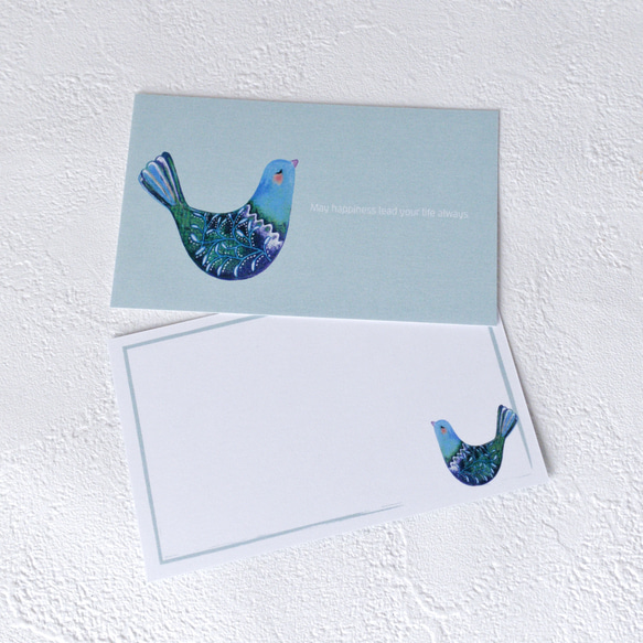 メッセージカード（幸福鳥　3色15枚セット） 4枚目の画像