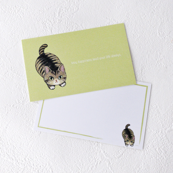 メッセージカード（子猫　3色計15枚セット） 7枚目の画像