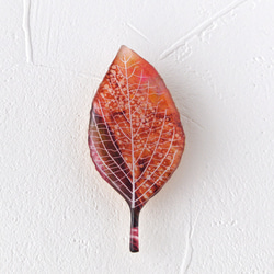 木の葉のブローチ(夕色) 4枚目の画像