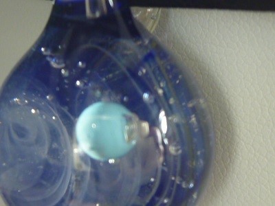 宇宙ガラス、惑星NO.9（星雲、星、ガラス、ペンダント）