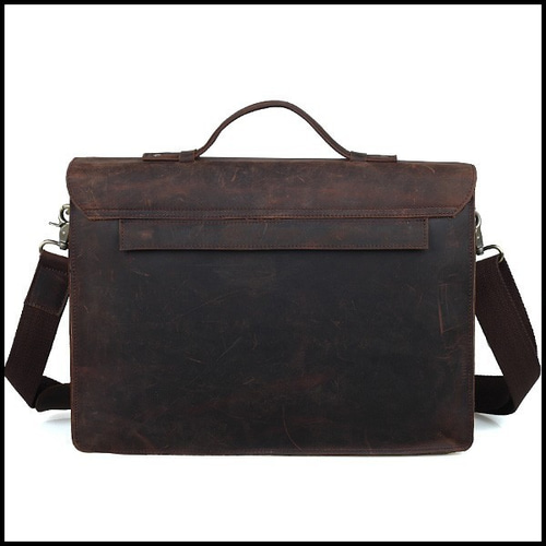 イルビゾンテ ブリーフケース ショルダーバッグ レザー 茶 2way A4収納可 ベルト飾り 本革 メンズ ブリーフケース ビジネスバッグ 14PC A4対応