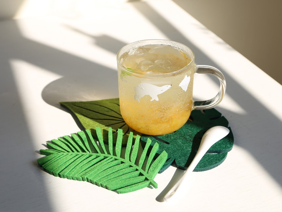 樂洋・Gauisus- 葉子杯墊/擺飾-綠/酸酸甜甜的______ 第4張的照片