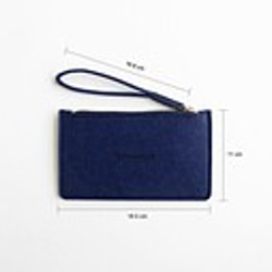 樂洋・Leyan羊毛氈收納包 / 手機包－曜石藍( 新款 ) 第4張的照片