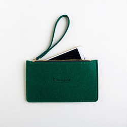 樂洋・Gauisus-羊毛氈收納包 / 手機包－復古阿哥哥綠( 大款 / 可放5.5吋手機 / iPhone6Plus/ 第1張的照片