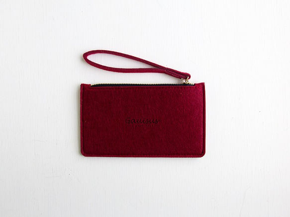 樂洋・Leyan-羊毛氈收納包 / 手機包－不浮誇紅(新款) 第2張的照片