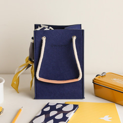 Leyang・Gauisus - ピクニック スモール スクエア バッグ (手持ち、肩掛け可能) - オブシディアン ブルー 2枚目の画像
