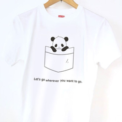 ４色から選べる♪準備万端ポケットパンダTシャツ 1枚目の画像