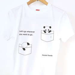 ４色から選べる♪ポケットパンダTシャツ 1枚目の画像