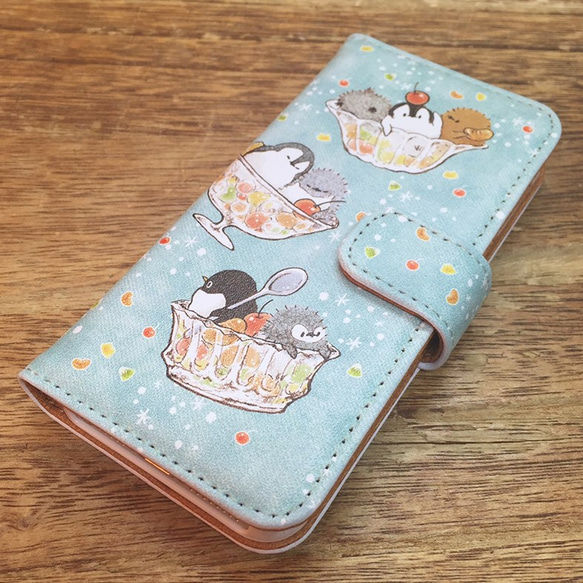 スマホ用手帳型ケース　フルーツポンチ 1枚目の画像