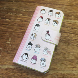 スマホ用手帳型ケース　帽子屋さん 1枚目の画像
