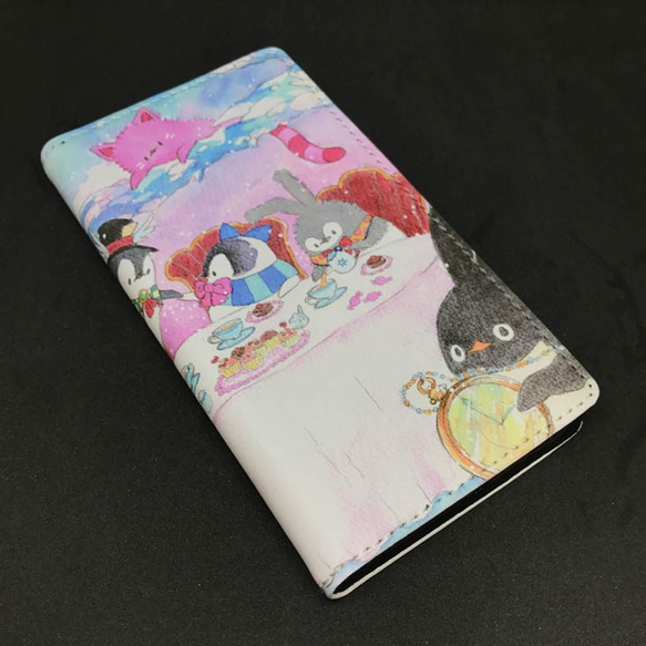 スマホ用手帳型ケース　不思議の国のアリス（ベルトなしタイプ） 2枚目の画像
