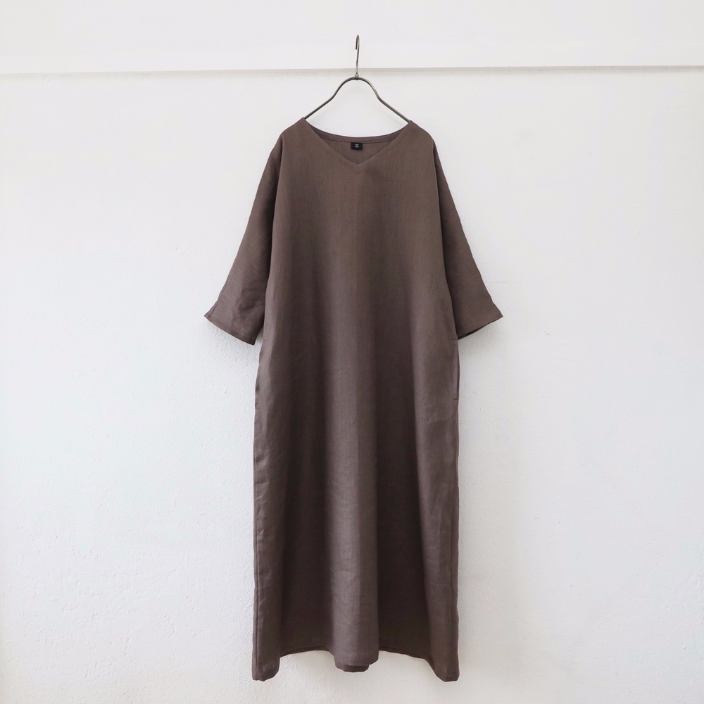 リネン / 選べる16色 / SS~10L / ドルマンスリーブのワンピース