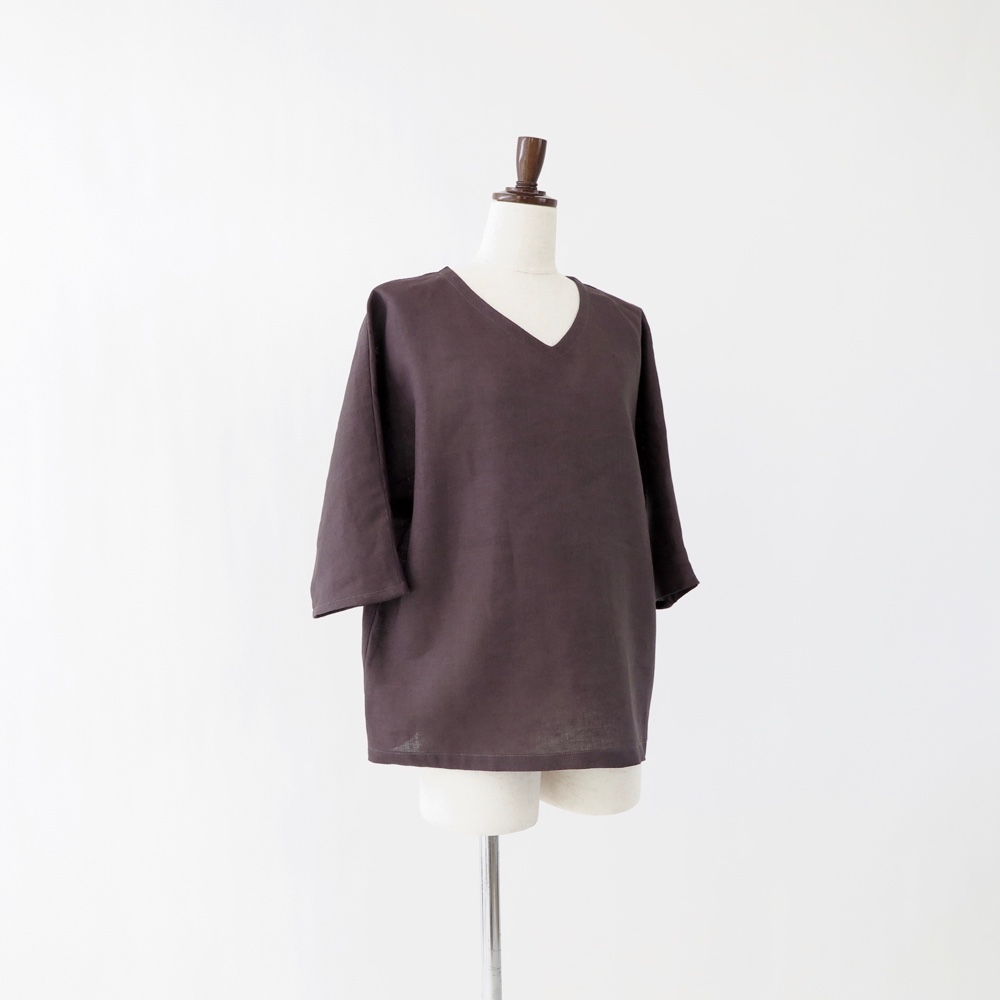 リネン / 選べる16色 / SS〜10L / ドルマンスリーブのブラウス