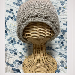 縁編みお洒落なクシュっとゆったりニット帽 3枚目の画像