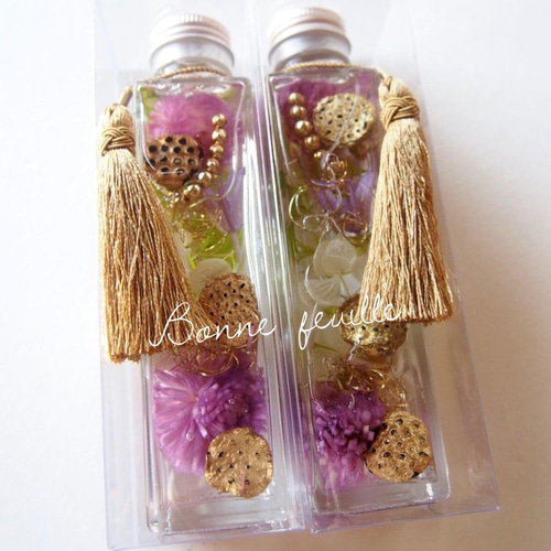 HANDMADE ハーバリウム　仏花　2本セット ハーバリウム 仏花 はなしずく(2本セット)｜ベルビーWebshop本店