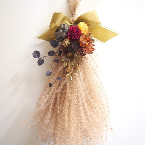 魔女の棲む森 ～木の実と詩～ ドライフラワー スワッグ 魔女の棲む森 ～木の実と詩～ ドライフラワー スワッグ