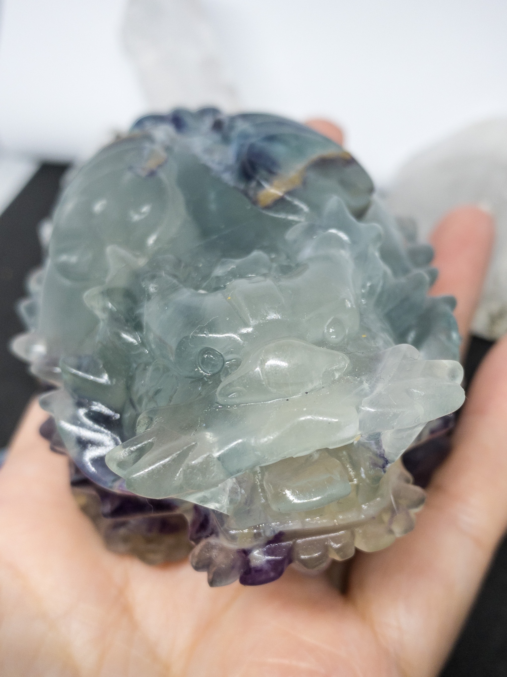 フローライトのロングイ 龍亀 玄関に❣️ 金運 魔除け その他置物