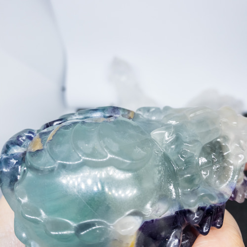 フローライトのロングイ 龍亀 玄関に❣️ 金運 魔除け その他置物