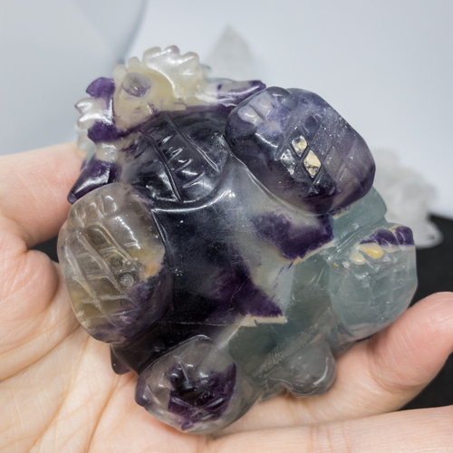 フローライトのロングイ 龍亀 玄関に❣️ 金運 魔除け その他置物