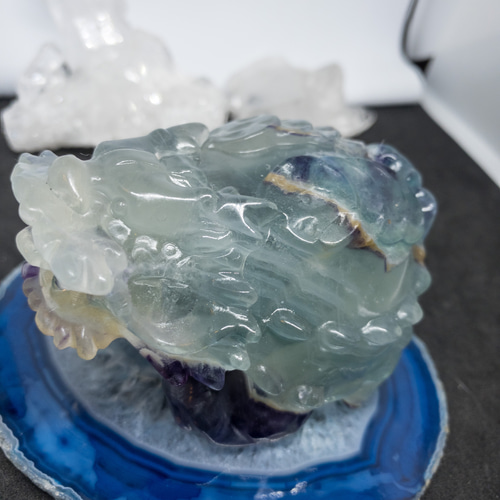 フローライトのロングイ 龍亀 玄関に❣️ 金運 魔除け その他置物