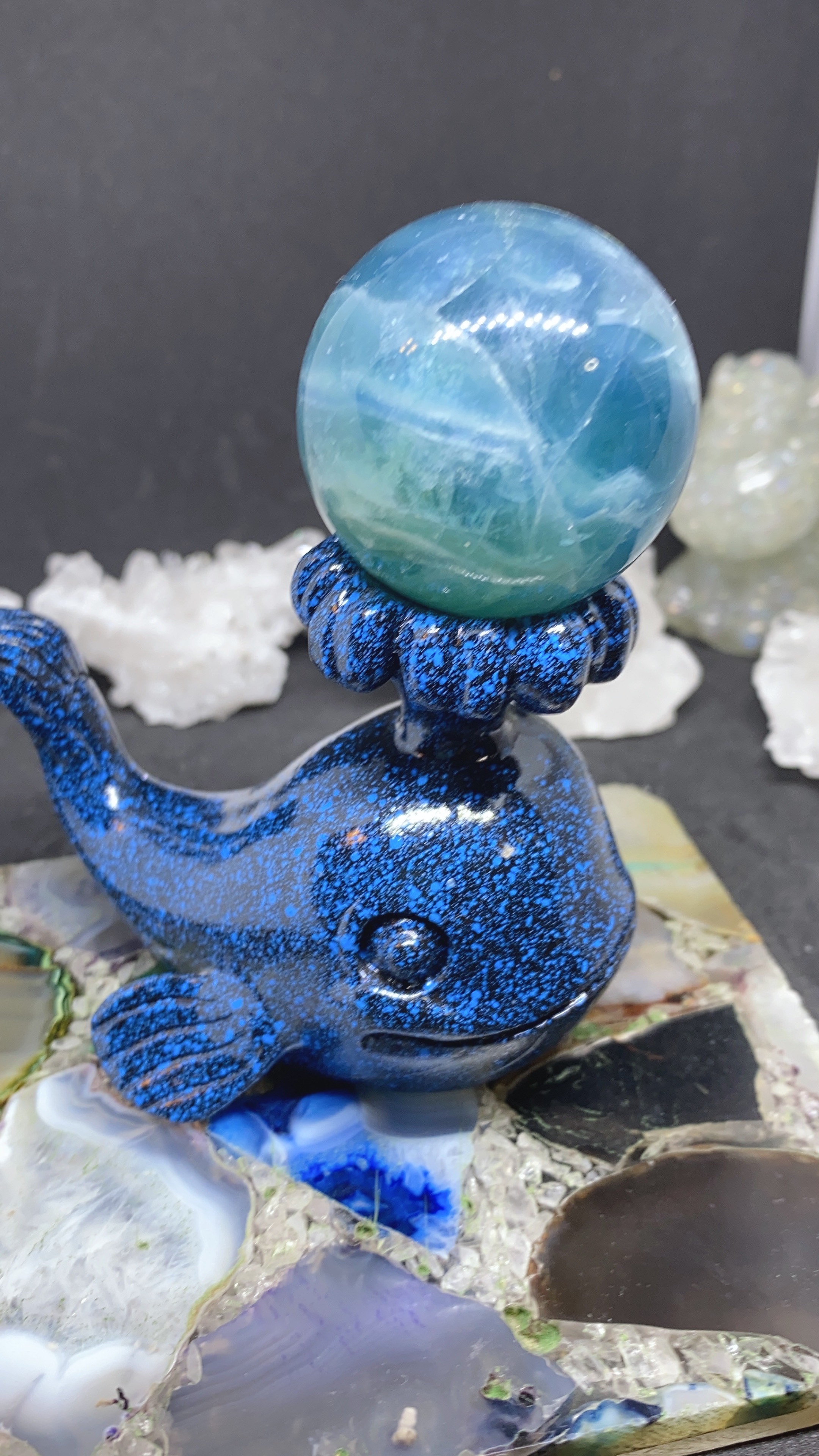 セレスタイト クジラ シトリン ミニスフィア セット セレスタイト クジラ シトリン ミニスフィア セット