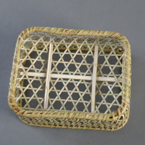 根曲がり竹 千島笹 椀籠 角型中 整理 インテリア その他キッチン小物