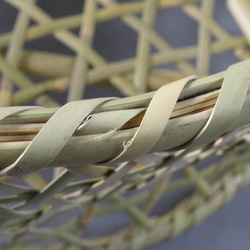受注制作　椀籠　円形（大）　根曲がり竹　生活の道具 5枚目の画像