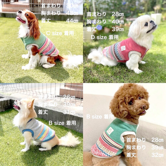 ☆着せやすさ抜群☆〜ほっこりふんわりあったかベスト〜　犬服　小型犬服　小型犬　冬服　 6枚目の画像