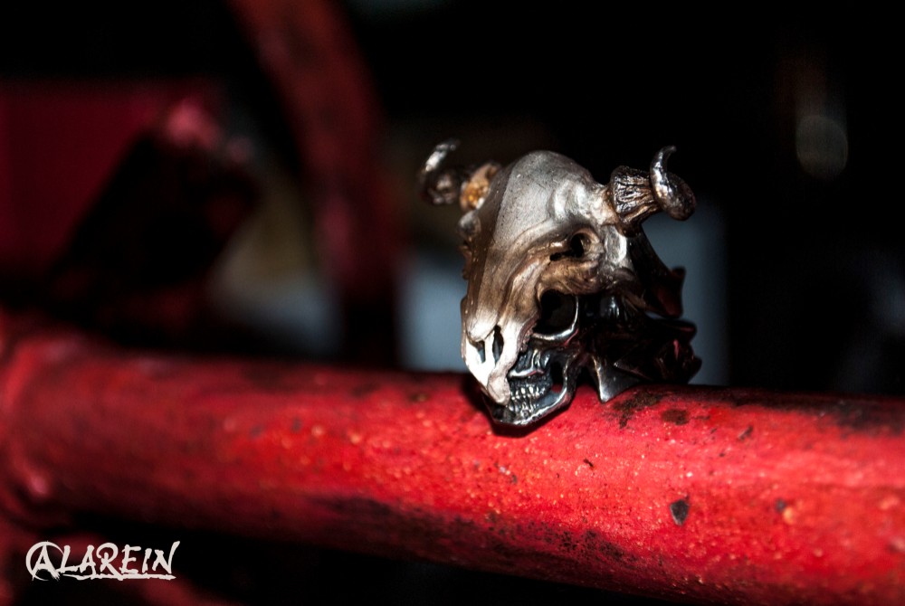 アラレン/手作りシルバー/ウエスタンウィッキッドシリーズ/リング/バッファローチーフ