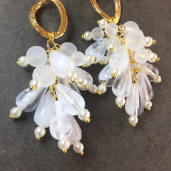 2pcs★snow chandelier charm（スノーカラービジュー ボリュームチャーム） 3枚目の画像