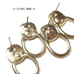 4pcs(2pair）★pierce・glitterpowder yellow （ピアスセット） 2枚目の画像