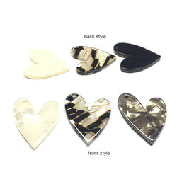 6pcs★mosaic＆marble heart charm（アクリル ハート チャーム) 2枚目の画像