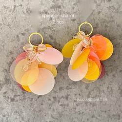 ２pcs★fruit punch charm・peach pine（スパンコールチャーム） 1枚目の画像