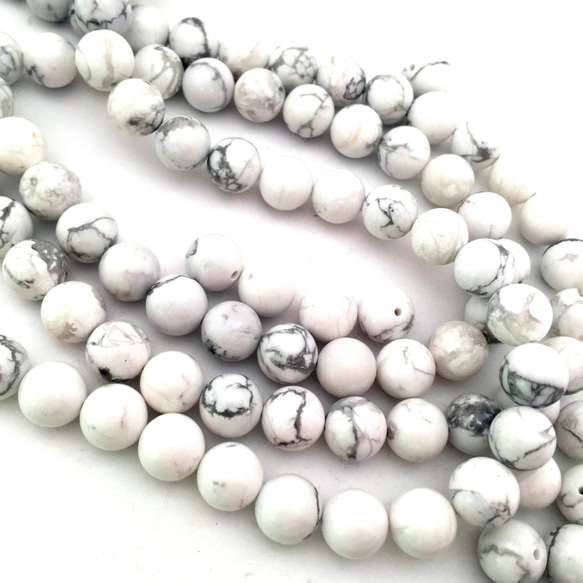 Howlite Beads☆12コ（ハウライト加工） 4枚目の画像