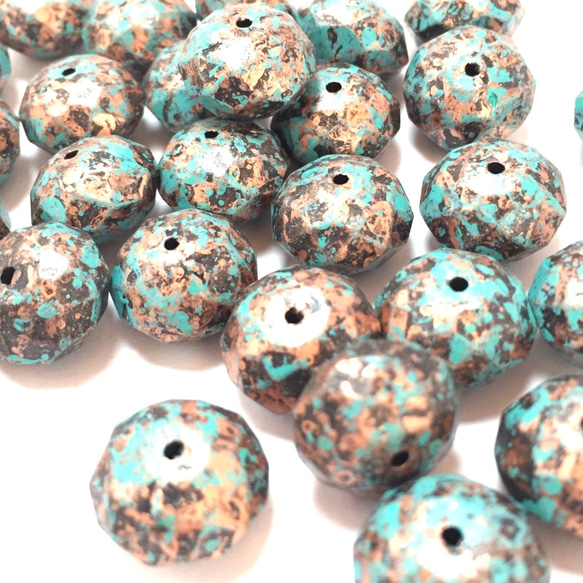 TurkeyBlue・Flat Round・20コ☆Acrylic beads 2枚目の画像