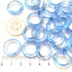 Blue Waterpool ring ・30コ☆plastics ring 3枚目の画像