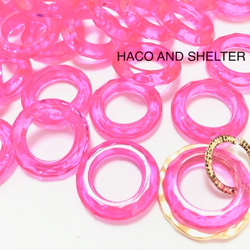 Pink Waterpool ring ・30コ☆plastics ring 1枚目の画像