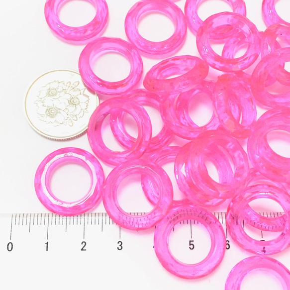 Pink Waterpool ring ・30コ☆plastics ring 3枚目の画像