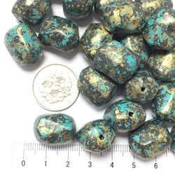 TurkeyBlue・Rock・14コ☆Acrylic beads（large size） 3枚目の画像