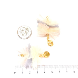 pale color tulle +gold plate☆4コ 4枚目の画像
