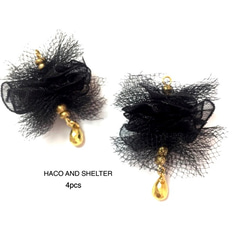 tulle black☆4pcs 1枚目の画像