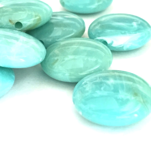 fakestone acrylic beads★12pcs（turquoise） 2枚目の画像