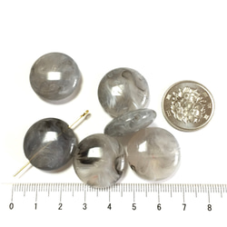 fakestone acrylic beads★12pcs（gray） 4枚目の画像