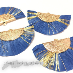 Raffia Tassel ・royalblue★2pcs 2枚目の画像