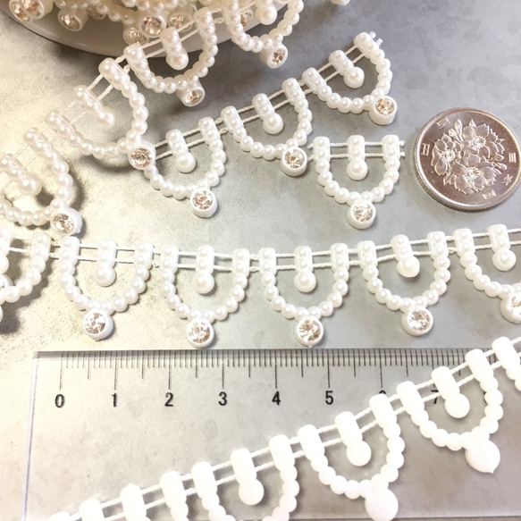 pearl chandelier★50cm（plastics beads lace） 4枚目の画像